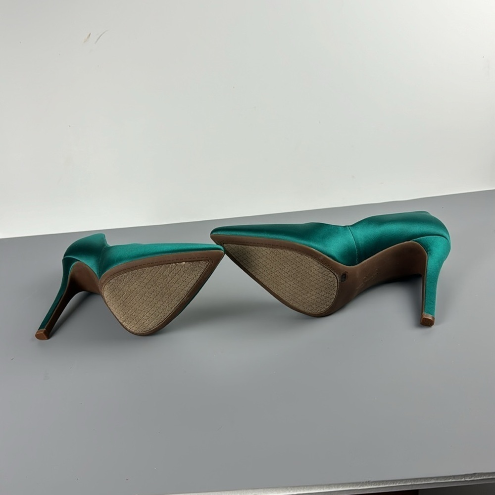 Jessica Simpson Teal Satin Heels - Picture 5 of 6